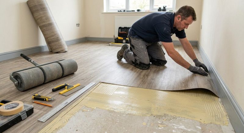 Sheet Vinyl Installation in Rockwall County, TX